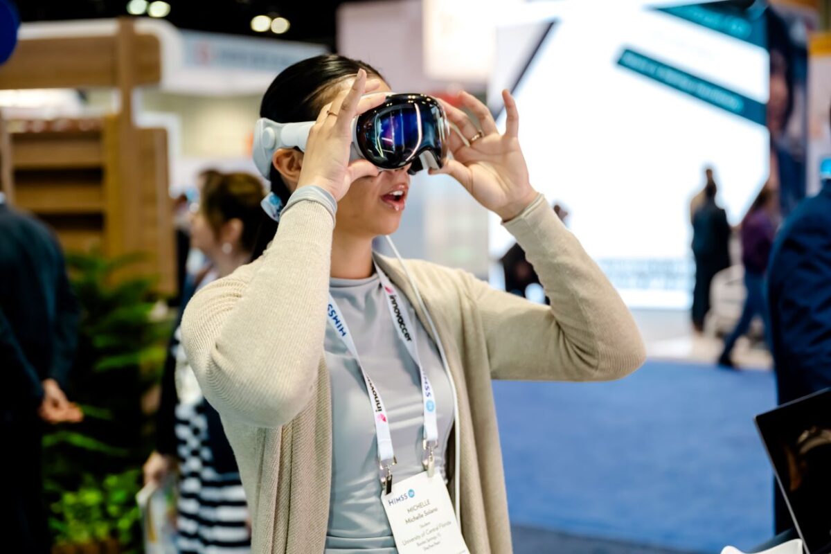 HIMSS exhibit floor showcasing latest health tech innovations